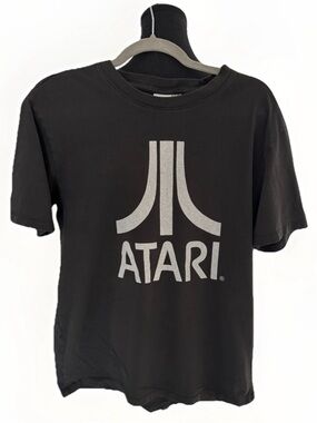 H&M Black T-Shirt with Silver Atari Logo